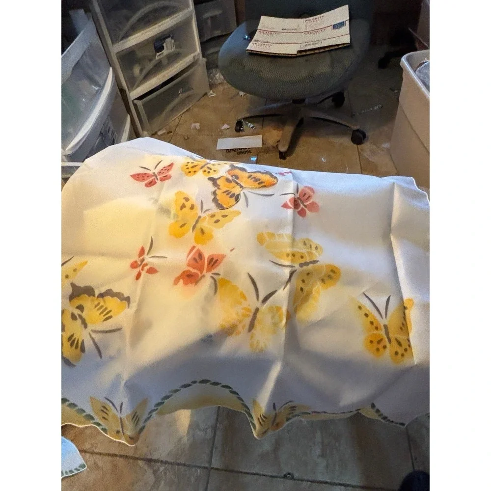 NEW Colorful Butterfly Curtains Drapes Set 6 Panels And 3 Drapes For 3 Windows